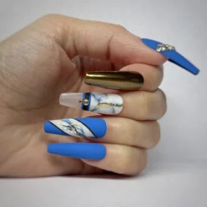 Blue Gold Marbe